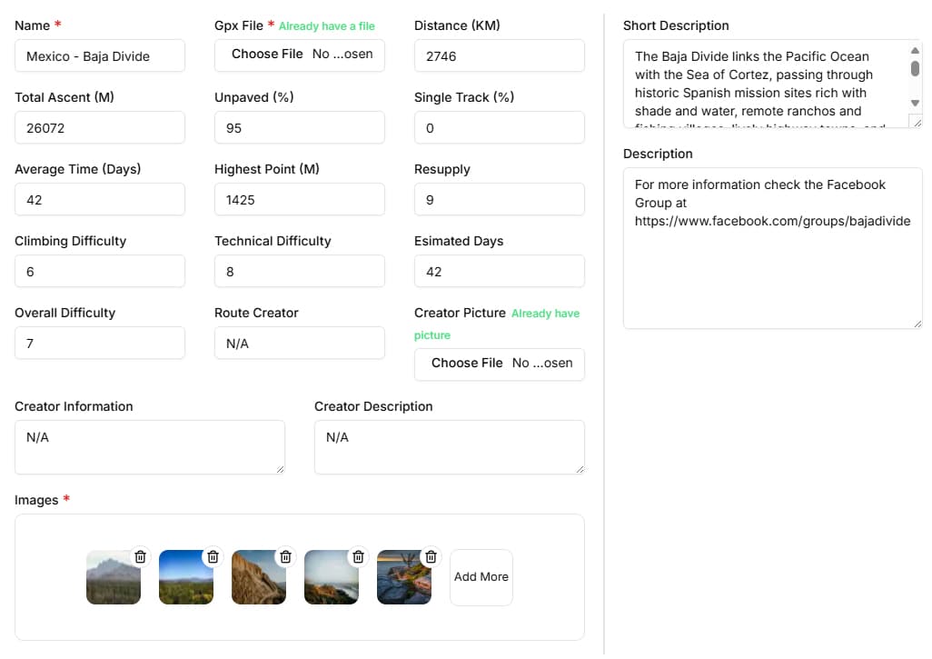 Route Manager screenshot 1